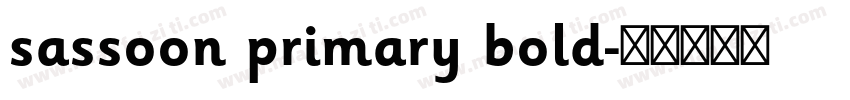 sassoon primary bold字体转换